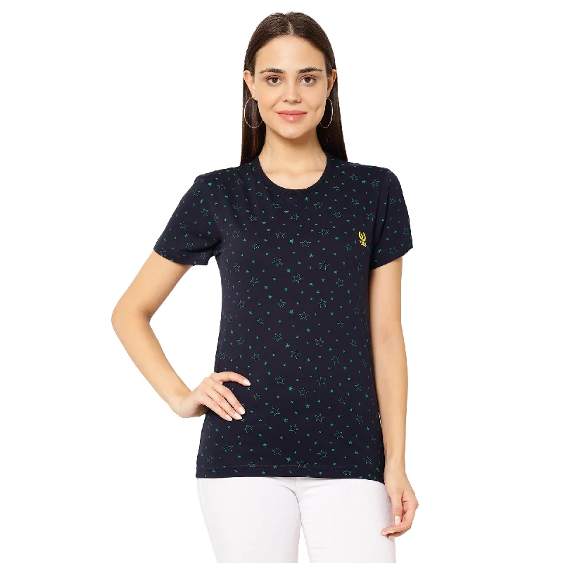 Vimal Jonney Dark Blue Color T-shirt For Women